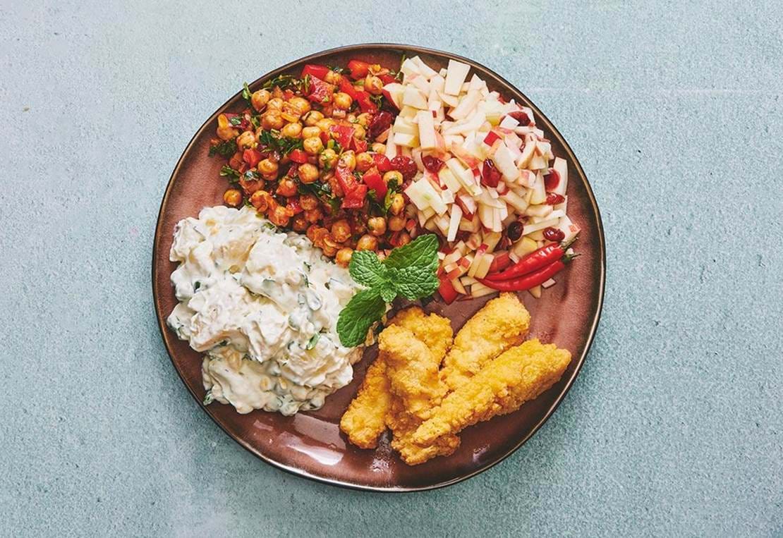 78F36804 B01f 11Ec Afec B6026f5a88b8 Paneret Kylling Med 3 Slags Salat