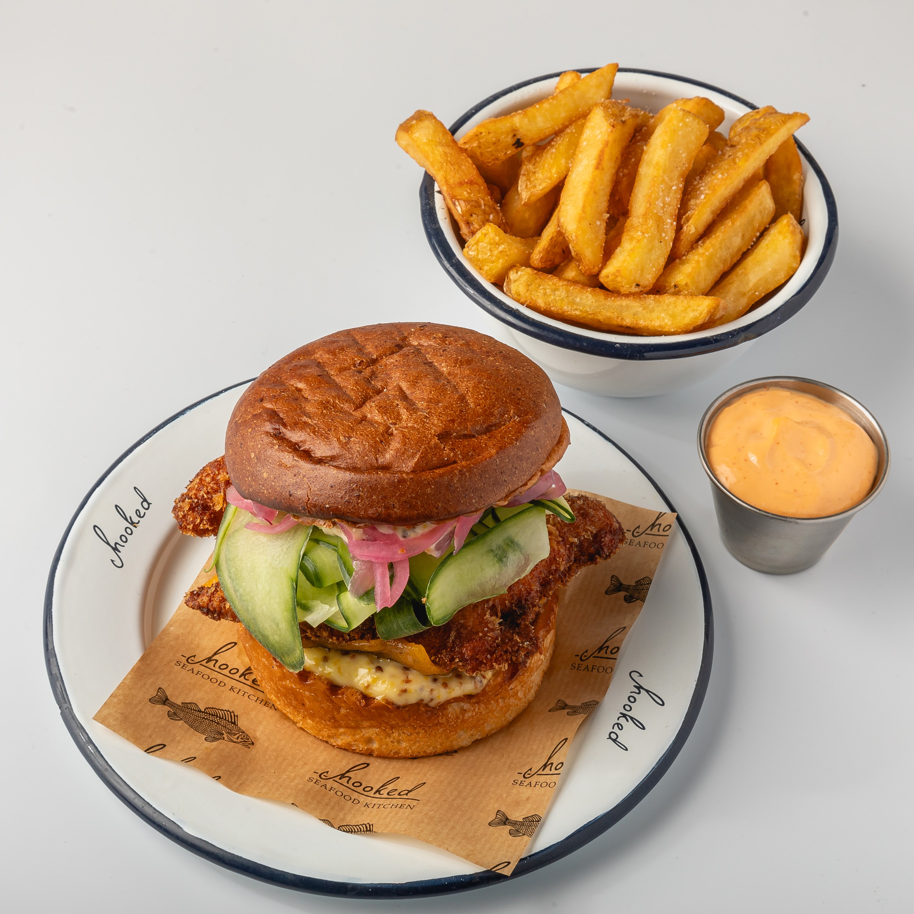 Hooked Burger M Pommes M Dip