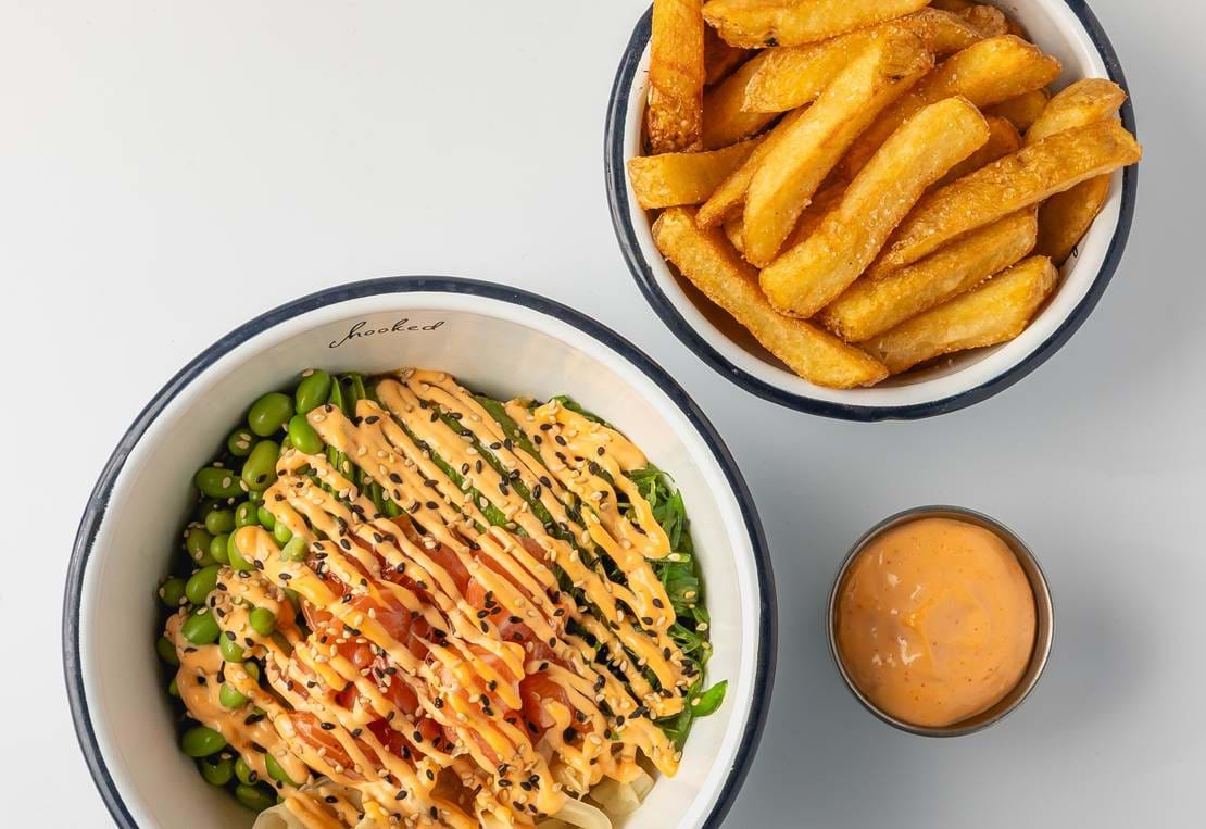 Salmon Poke M Pommes M Dip