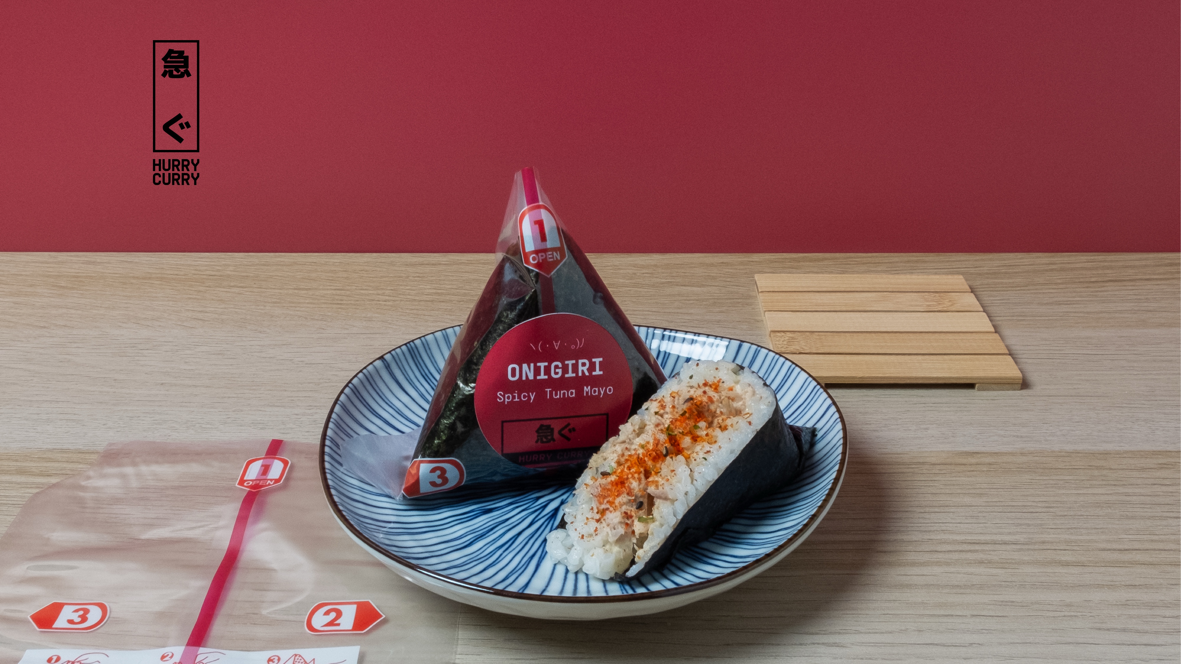 Onigiri spicy tuna open