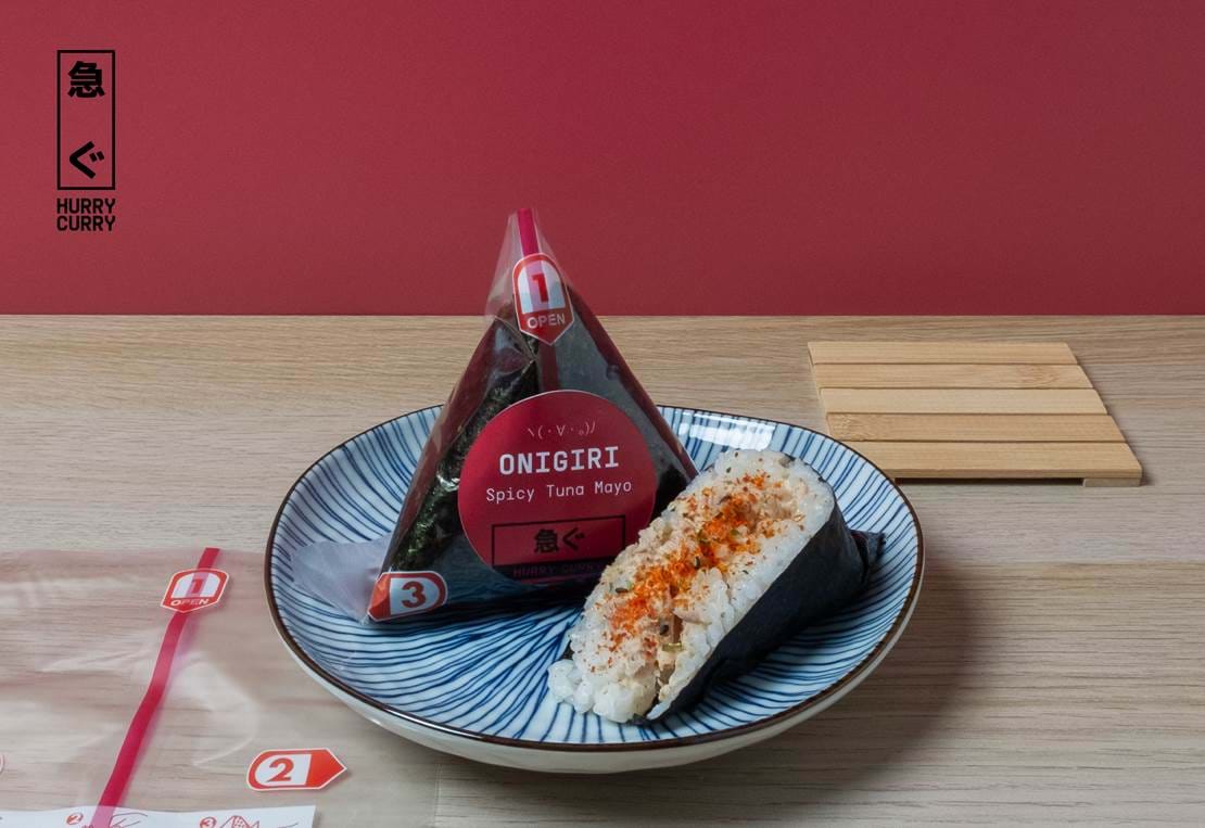 Onigiri spicy tuna open
