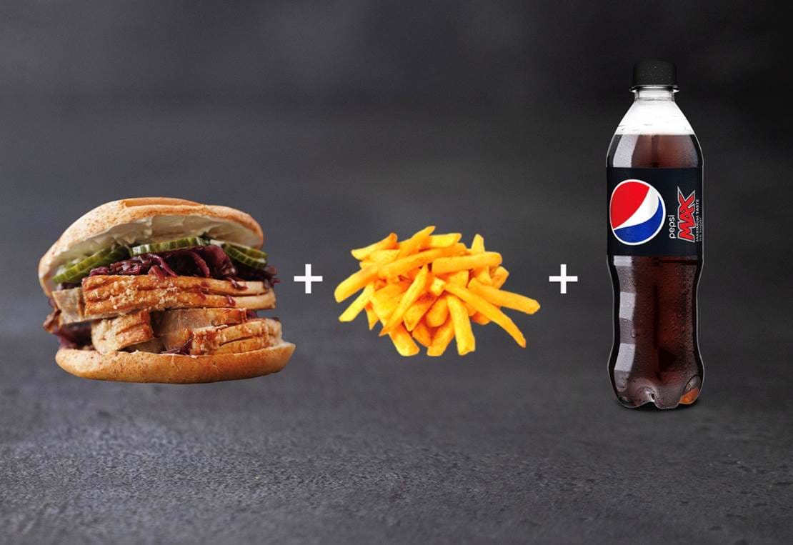 Menu Flæskestegssandwich DB – Stor