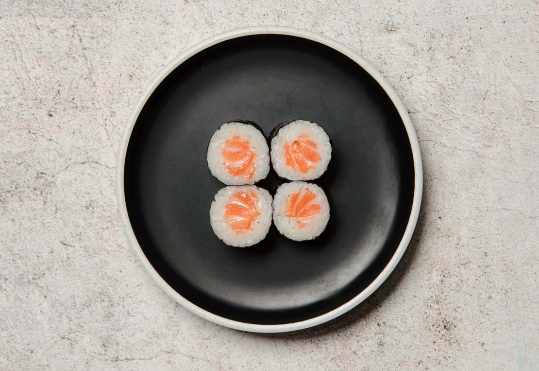 Hosomaki Laks Hosomaki Laks Med Hvidløg