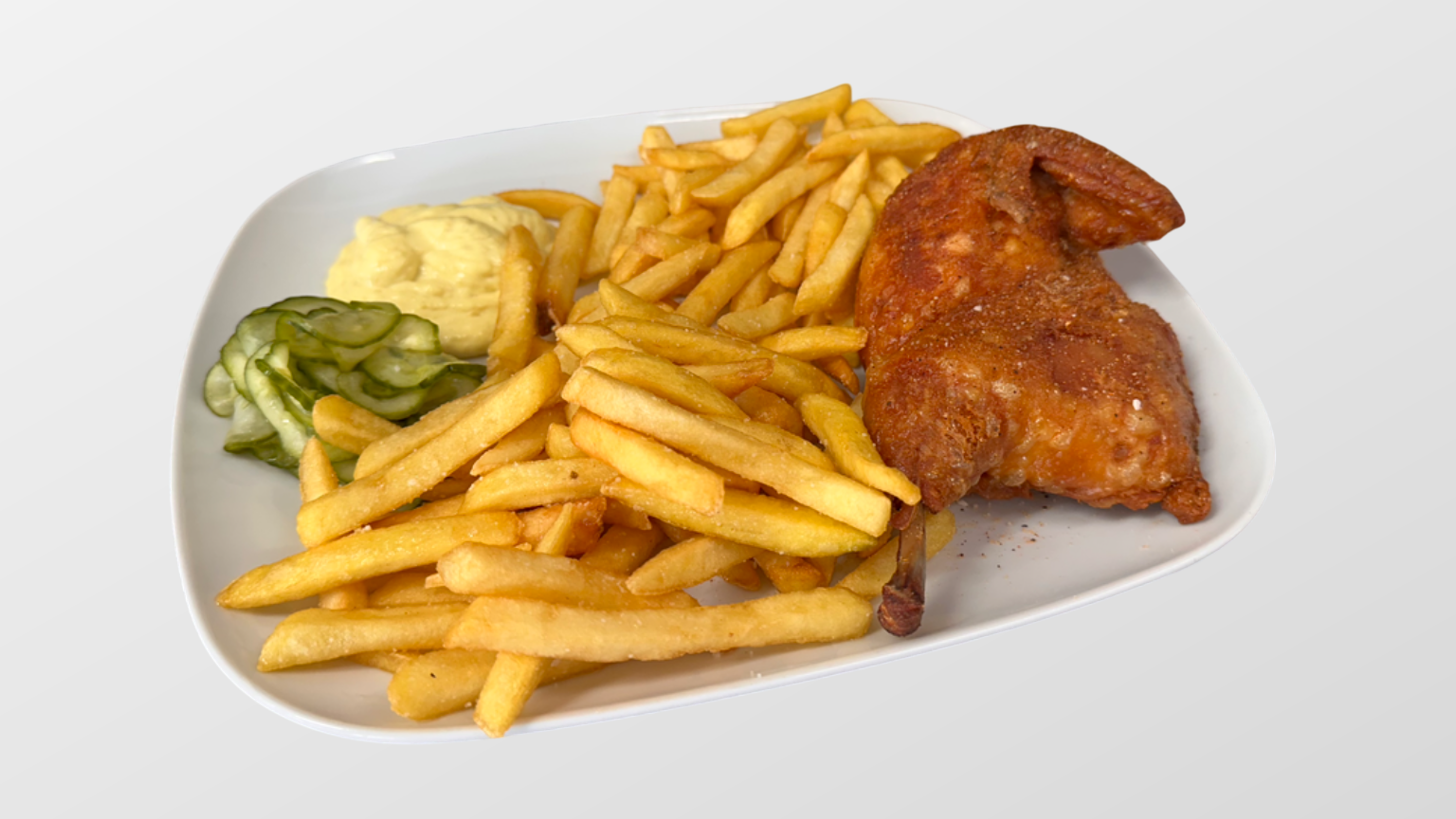 1:2 Grillkylling Med Pommes