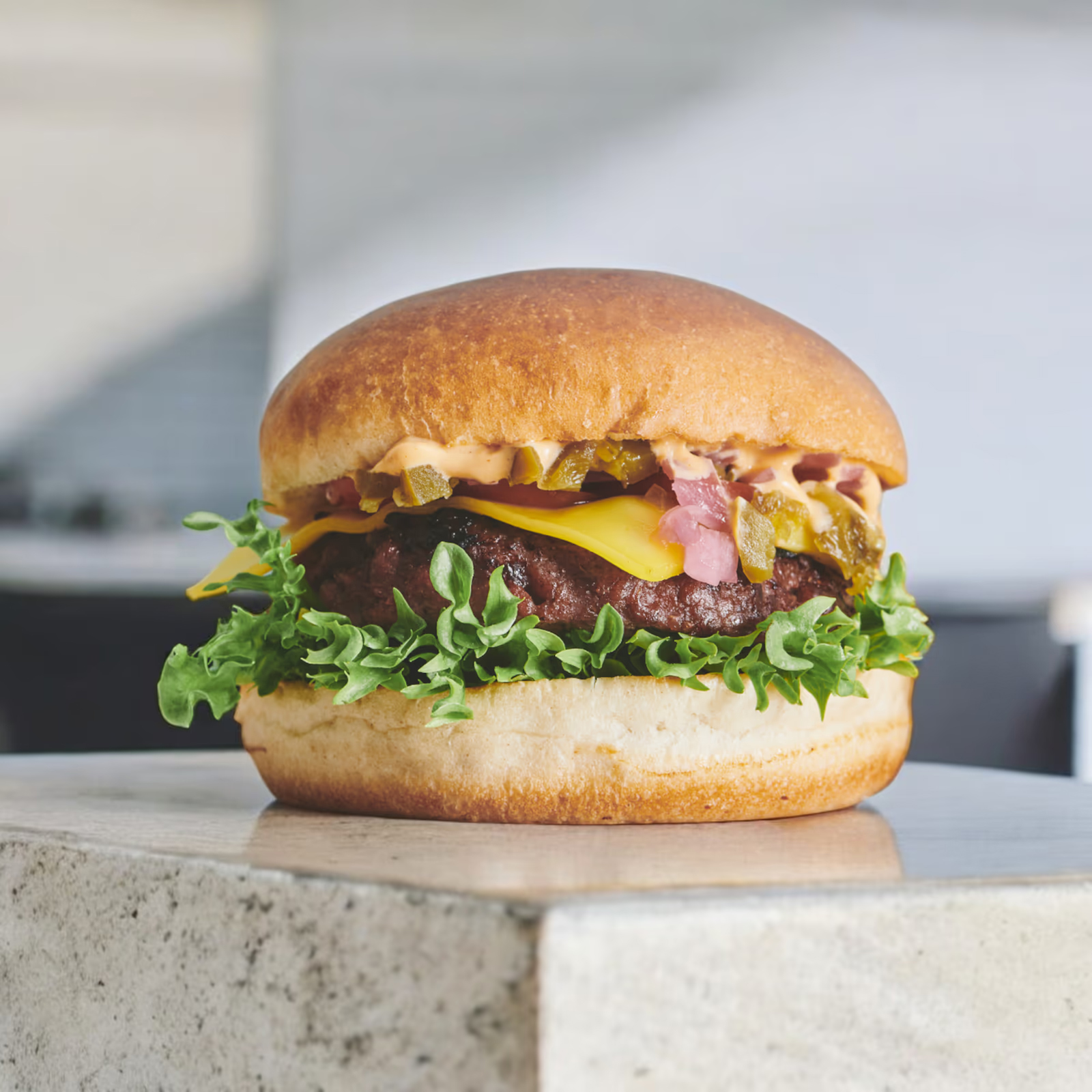 Square Burger Vegan Spicy Burger