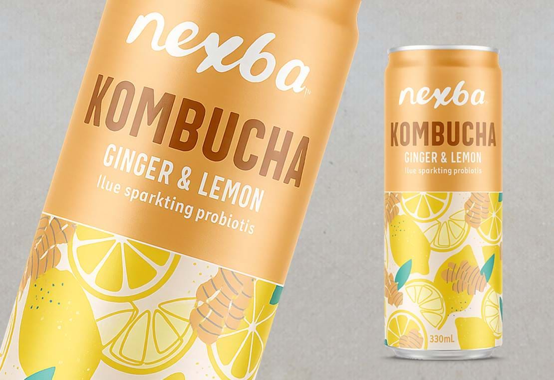 Nexba Kombucha Ginger Lemon