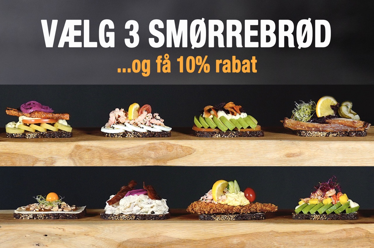 Vælg 3 Smørrebrød – Stor