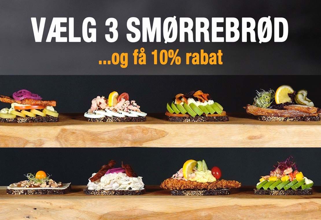 Vælg 3 Smørrebrød – Stor