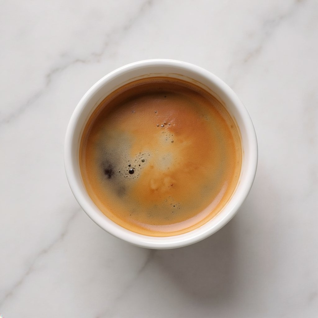 Firefly An Espresso Cup On White Marble, Overhead Shot, Food Photography, Espresso Is Witho 389631 (1)