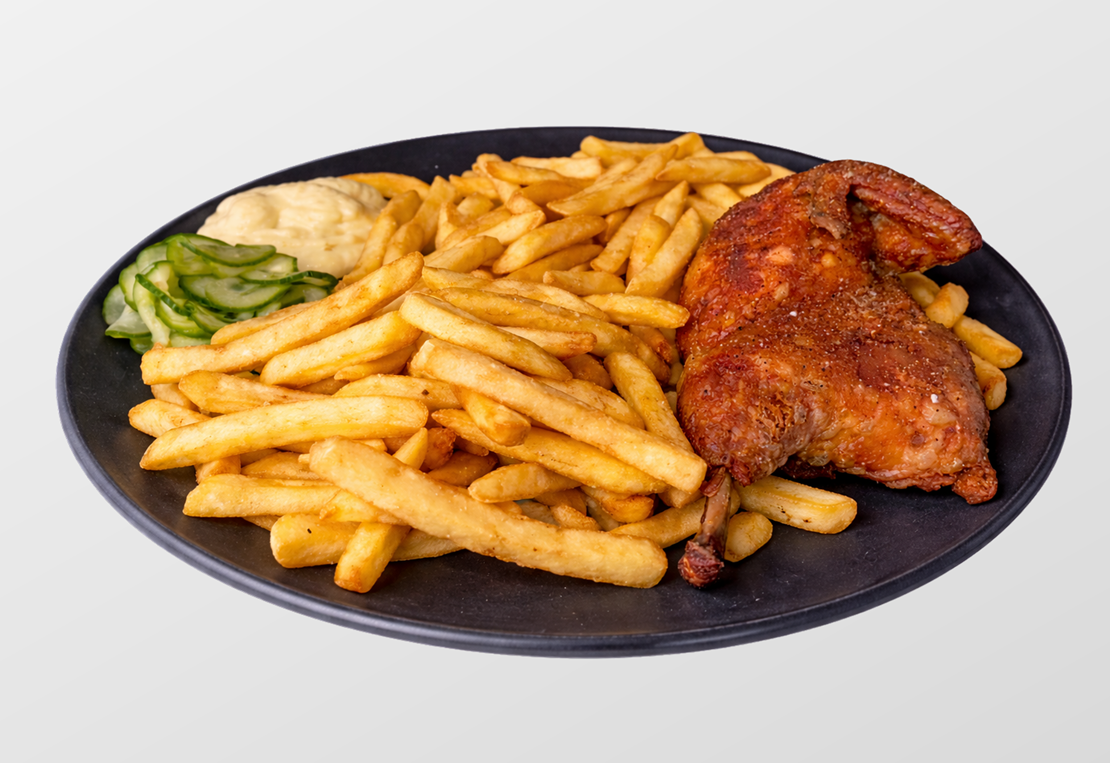 Grillkylling Med Stor Pommes