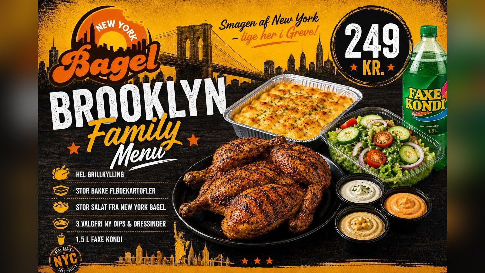New York Bagel Brooklyn Landscape