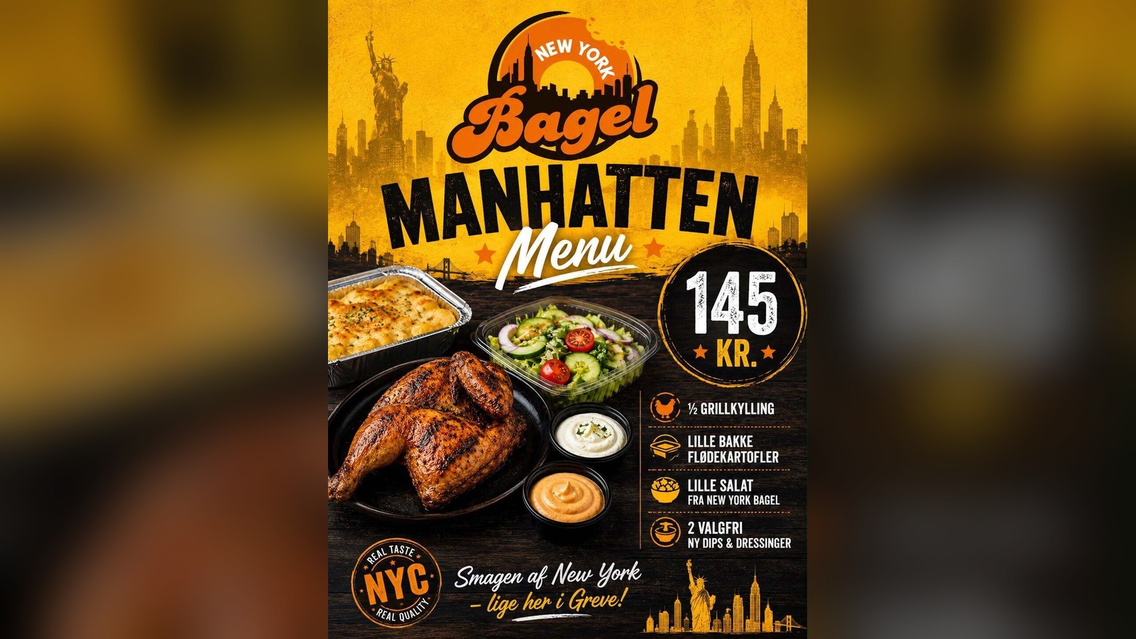New York Bagel Manhatten Landscape