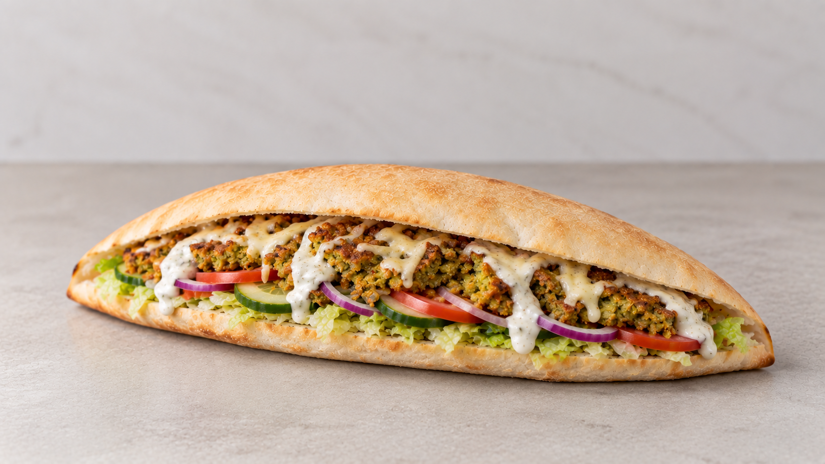 Pizza Sandwich Falafel