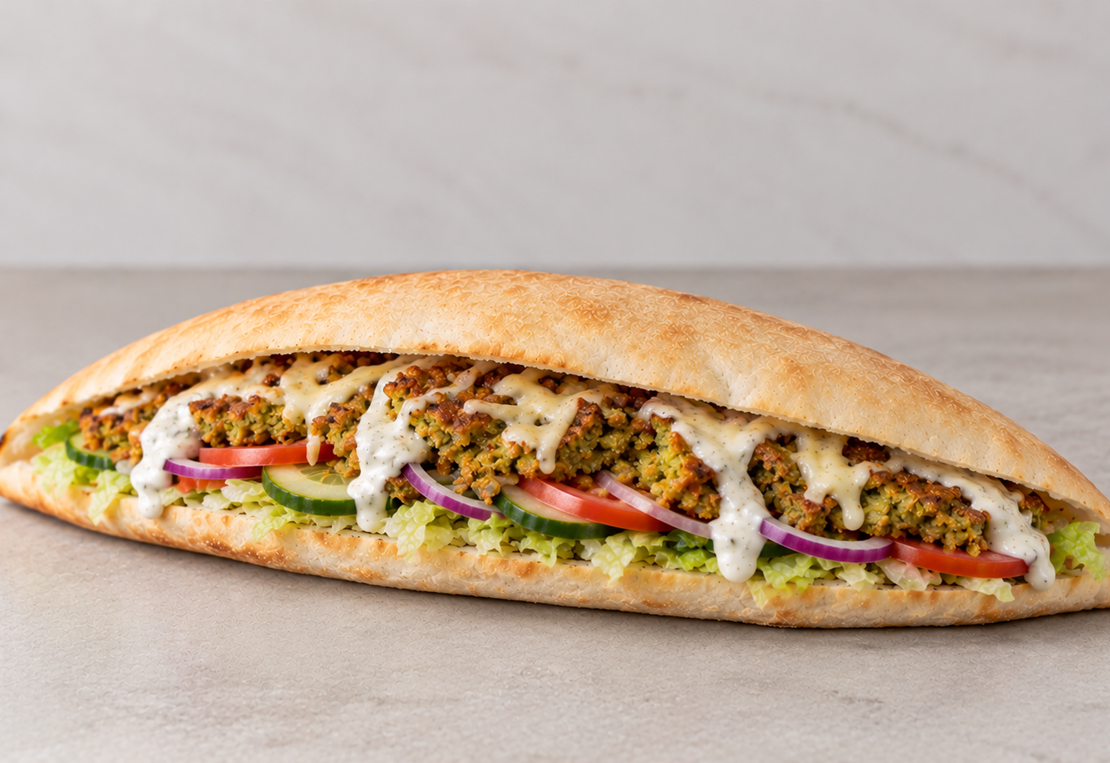Pizza Sandwich Falafel