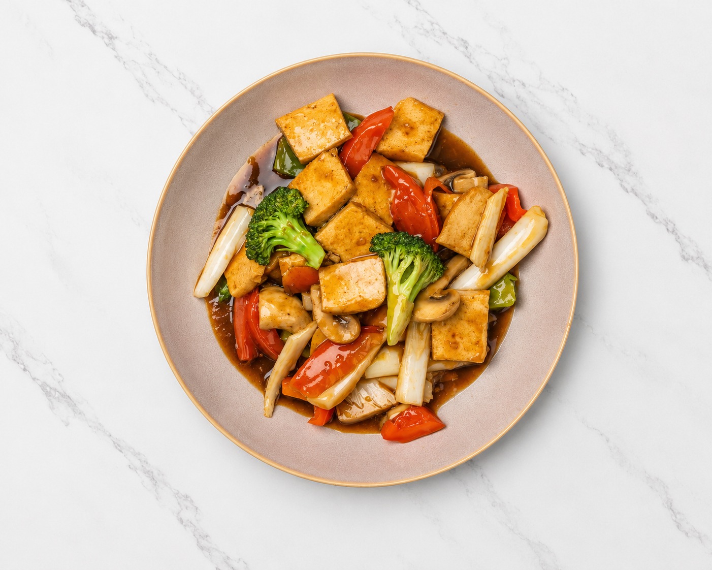 Tofu Med Blandede Grøntsager