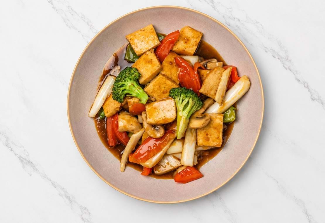 Tofu Med Blandede Grøntsager