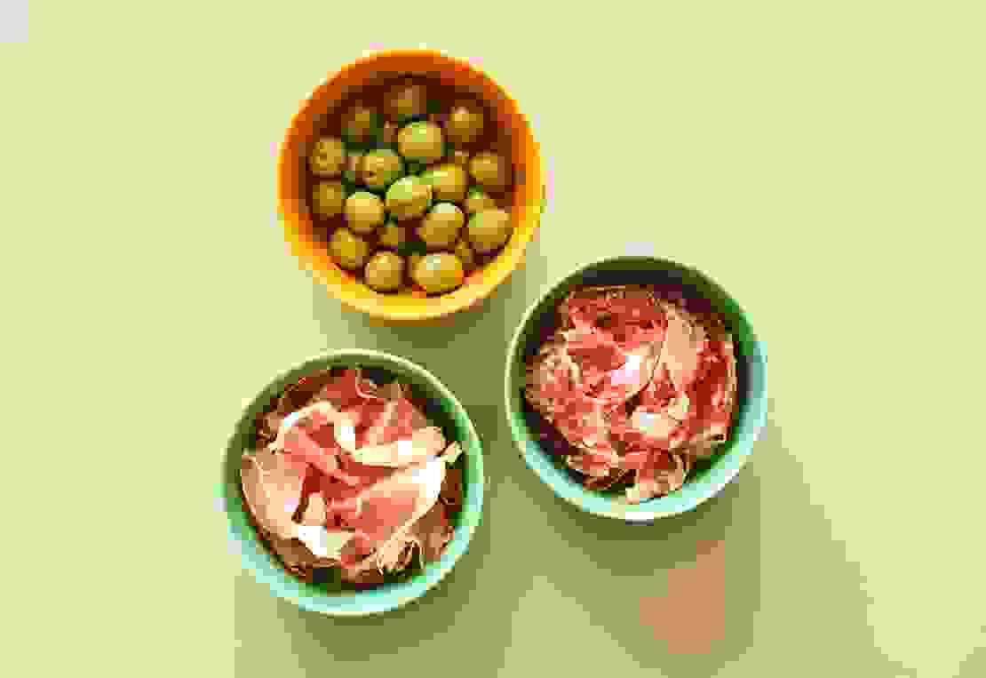 Skinke Poelse Oliven