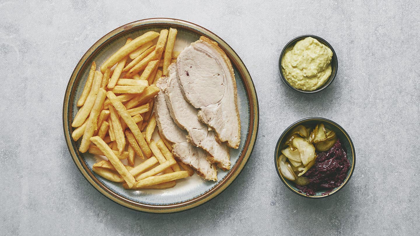 Flaeskesteg M Roedkaal