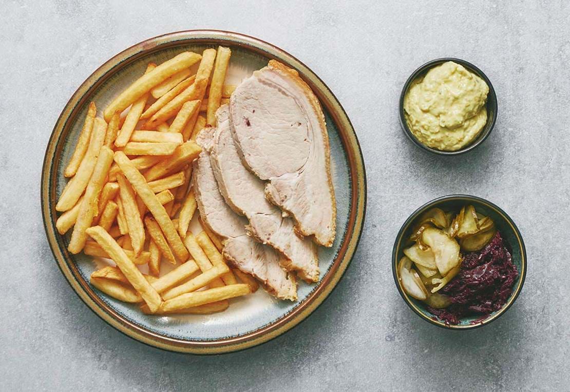 Flaeskesteg M Roedkaal